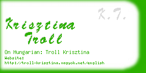 krisztina troll business card